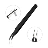 Maxbell 5pcs Stainless Steel Eyelash Extension Tweezer Application Cosmetic Curved