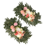 Maxbell Artificial Floral Swag Wedding Arch Flowers for Arch Garden Background White Pink
