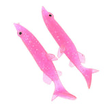 Max 2 Pieces 11cm Soft Fishing Lures Artificial Baits Fishing Tackle Pink