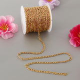 Maxbell 1 Roll Stainless Steel Cable Chain Necklace for Men Women DIY Crafting Gold1