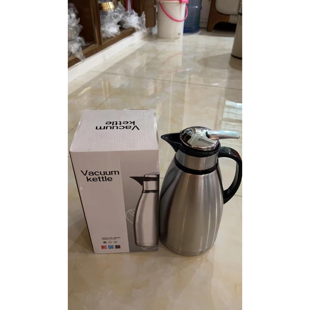 Maxbell Vacuum Insulation Thermos Durable Stainless Steel for Tea Office Conference 2L