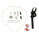 Maxbell DIY Crystal Headband Hairband Making Kits Pink