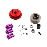 Maxbell 14T Gear Flywheel With Bearing Shoe Sets For 1/8 Rc Car Parts Red+Purple