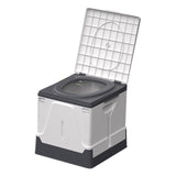 Maxbell Folding Camping Toilet Portable Toilet for Camping for Fishing Camping Beach Gray White