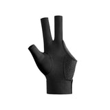 Maxbell Three Fingers Gloves Left Hand Anti Slip Elastic Pool Cue Mitts Black