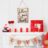 Maxbell Follow Your Heart Wooden Hanging Plaque Wedding Valentine's Day Gift Sign