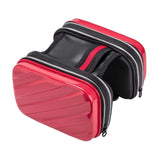 Maxbell Hard Shell Bike Frame Front Bag Large Capacity for Keys Small Tools Storage Red