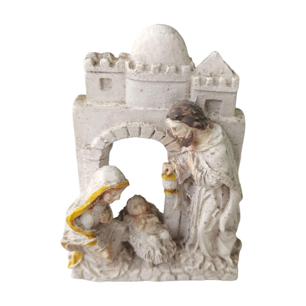 Maxbell Holy Family Statue Tabletop Display Nativity Scene Figurine for Home Bedroom