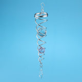 Max 7.5Crystal Spiral Twister Wind Twister Spinner for Indoor Outdoor Use Pink