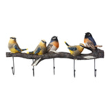 Maxbell Modern Wall Hooks Hanger Key Holder Organizer for Scarfs Restroom Home Decor 44cmx19.5cmx5.5cm Five Birds