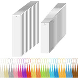 Maxbell Blank White Bookmarks with Tassels DIY for DIY Art Projects Gift Tag Pendant