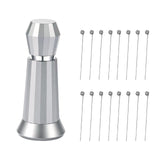 Maxbell Coffee Stirrer Hand Distribution Coffee Stirring Tool Birthday Gifts Silver 2 Set Needles