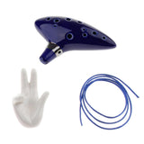 Max Maxb 12 Holes Ceramic AC Ocarina with Stand Holder