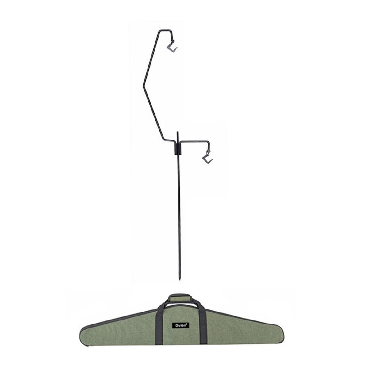Maxbell Picnic Folding Lamp Pole with Stake Lantern Pole Iron Hanger Multifunctional 3 Pieces