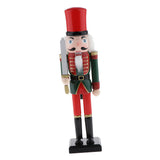 Maxbell 30cm Wooden Nutcracker Solider Figures Model Puppet Doll SB58350 Green