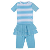 Max Muslim Kids Girls Modest Swimsuit Top Pant Islamic Arab Beachwear M Blue
