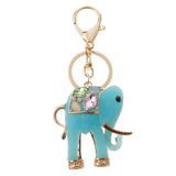 Maxbell Resin Elephant Key Chain Ring Key Holder Keychain Handbag Pendant Blue