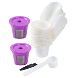 Maxbell 50Pcs Cafe Filters Paper with Lid for 1.0 & 2.0 Coffee Maker Accessories Style B