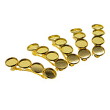 Maxbell 5x Metal Hair Clips 12mm Fashion Hairpins Bezel Tray for Gift Daily Aureate