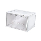 Maxbell Free Standing Shoe Box Space Saving Stackable Display Case White