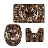 Max 3pcs Animal Series Bath toilet Covers Set Soft Flannel Mats Bathroom Rug 6