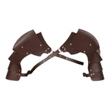 Maxbell Adults Chest Harness Cape for Masquerade Fancy Dress Party Halloween Dark Brown