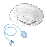 Maxbell Sitz Bath Tub for Toilet Seat with Flusher Hose for Feminine Cleansing Gray