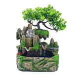Maxbell Electric Tabletop Fountain with Lights Resin Rockery Water Sound Ornament without Mist
