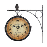 Maxbell Outdoor Garden Wall Clock Double Sided Cast Bracket Art Clock