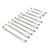Maxbell 10Pcs RC Steering Servo Link Upgrades Kits for R1003 1:12 Scale RC Hobby Car Silver