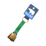 Maxbell Bear Bell with Keyring Hanging Cow Bell for Mountain Climbing Outdoor Travel Green Strap Bronze