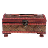 Max Vintage Tissue Box Wooden Creative Paper Boxes Home Car Napkin Holder Case Plaid
