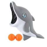Maxbell Grey Cartoon Dolphins Ball Shooting Toy Animal Popper Kid Indoor Outdoor Toy