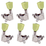 Max 6 Pieces Closed Electric Guitar Tuning Pegs Tuners Machine Heads Silver