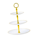 Maxbell 3 Tiers Cupcake Dessert Stand Tiered Serving Cake Stand for Birthday Wedding White