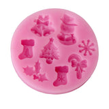 Maxbell Mini Christmas Silicone Clay Chocolate Soap Mould Fondant Cake Decorating