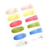 Max 12pcs Girl's Hair Clip Crystal Hair Accessory Clear Hair Decors Non Slip