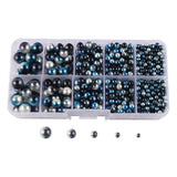 Maxbell Artificial Pearl Beads No Hole 4/5/6/8/10mm for Hats Table Scatter Clothes Blue Black