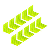 Maxbell 10x Arrow Reflective Stickers Night Sign Self Adhesive for Truck Green