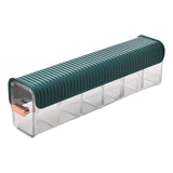 Maxbell Plastic Ties Underwear Sock Organizer Box, Wall Mounted Clear Accessories Dark Green