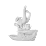 Maxbell Ceramic Buddha Hand Backflow Incense Holder Exquisite Workmanship Elegant White Flower White