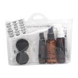 Max 6Pcs/Set Travel Toiletry Bottles Cosmetic Makeup Liquid Container Brown