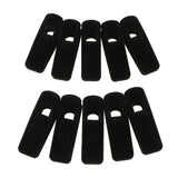 Max 10pcs Flocked Clothes Velvet Clips/Clothespins/Clothing Clamps Black