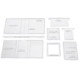 Max 8 Pieces Acrylic Wallet Stencil Template Set DIY Leather Wallet Purse