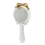 Maxbell Portable Makeup Mirror with Anti Slip Handle Beautiful Handle Mirrors White