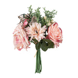 Maxbell Artificial Flowers Bouquet Wedding Flowers for Centerpieces Desktop Garden Pink