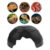 Maxbell 3 in 1 Reptile Lizard Hiding Humidifier Cave with Food Water Dish Black L