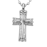 Maxbell Stainless Steel Openable Cross Cremation Ash Holder Pendant Necklace Jewelry