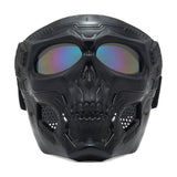 Maxbell Skull goggles Mask Adjustable for Skiing Snowing Motorcycling Movie Prop Black Colorful Lens