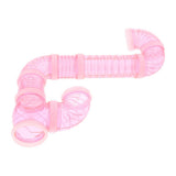 Max Pet Hamster Tunnel Small Animals Pipeline Fittings Tube DIY Connected pink